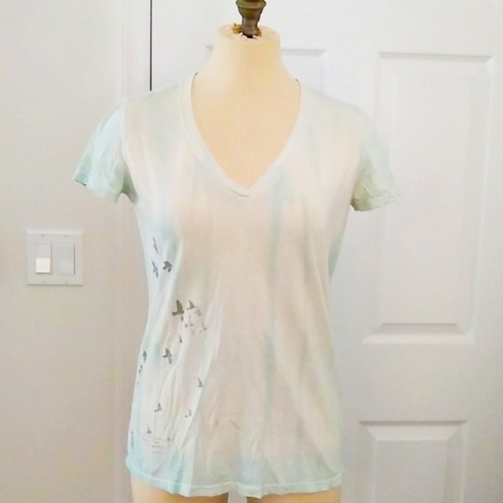 Levi's T-Shirt Ivory & Ice Blue Watercolor